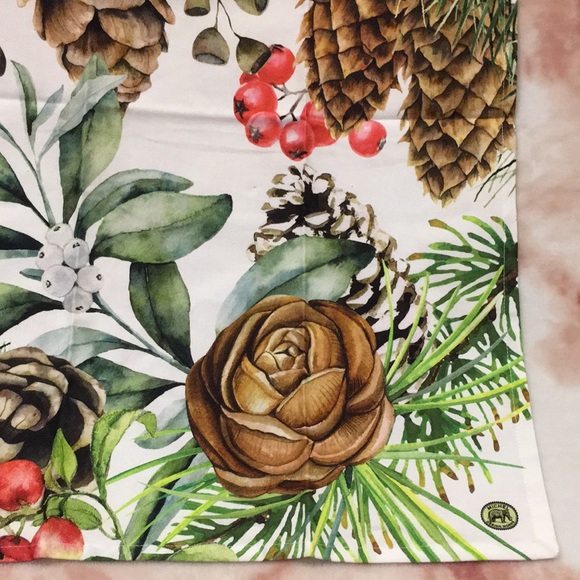 Michel Design Works Winter Christmas Pine Botanical Floral Kitchen Towel NWT - Picture 5 of 16